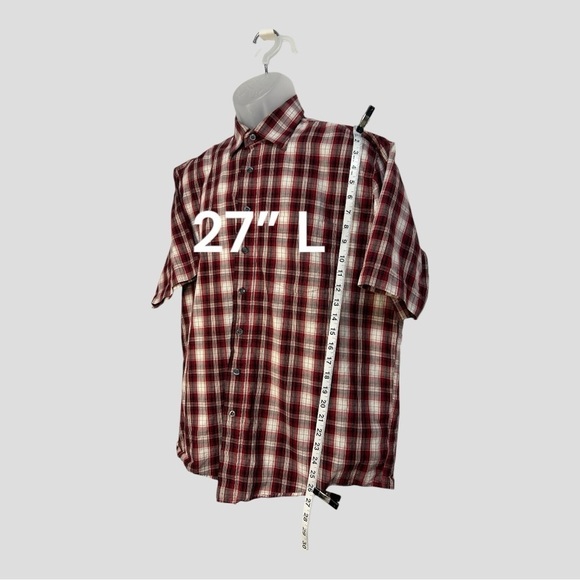 Carmargue Plaid Short Sleeve Button Down Men’s Large Shirt 100% Cotton - Picture 2 of 6
